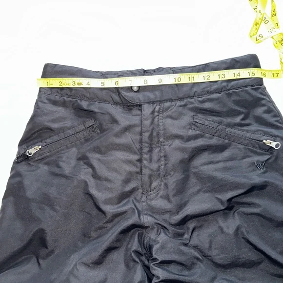 White Sierra Black Insulated Snow Pants High Rise Winter Ski Snowboard Medium - Picture 5 of 7